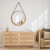 image:imageAmericanflat 24 Square Mirror  Hanging Mirrors with Durable Frame  Modern Mirror for Bathroom Bedroom Living Room  Mirrors for Wall Display and Home Decor  BlackNatural