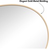 image:imageAmericanflat 24 Square Mirror  Hanging Mirrors with Durable Frame  Modern Mirror for Bathroom Bedroom Living Room  Mirrors for Wall Display and Home Decor  BlackGold