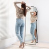 image:imageAmericanflat 24 Square Mirror  Hanging Mirrors with Durable Frame  Modern Mirror for Bathroom Bedroom Living Room  Mirrors for Wall Display and Home Decor  BlackBlack