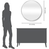 image:imageAmericanflat 24 Square Mirror  Hanging Mirrors with Durable Frame  Modern Mirror for Bathroom Bedroom Living Room  Mirrors for Wall Display and Home Decor  BlackSilver