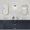 image:imageAmericanflat 24 Square Mirror  Hanging Mirrors with Durable Frame  Modern Mirror for Bathroom Bedroom Living Room  Mirrors for Wall Display and Home Decor  BlackGold