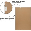 image:imageAmericanflat 24 Square Mirror  Hanging Mirrors with Durable Frame  Modern Mirror for Bathroom Bedroom Living Room  Mirrors for Wall Display and Home Decor  BlackGrey