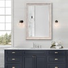 image:imageAmericanflat 24 Square Mirror  Hanging Mirrors with Durable Frame  Modern Mirror for Bathroom Bedroom Living Room  Mirrors for Wall Display and Home Decor  BlackDistressed Cream