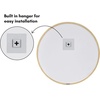 image:imageAmericanflat 24 Square Mirror  Hanging Mirrors with Durable Frame  Modern Mirror for Bathroom Bedroom Living Room  Mirrors for Wall Display and Home Decor  BlackDark Oak