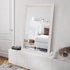 image:imageAmericanflat 24 Square Mirror  Hanging Mirrors with Durable Frame  Modern Mirror for Bathroom Bedroom Living Room  Mirrors for Wall Display and Home Decor  BlackDistressed White