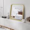 image:imageAmericanflat 24 Square Mirror  Hanging Mirrors with Durable Frame  Modern Mirror for Bathroom Bedroom Living Room  Mirrors for Wall Display and Home Decor  BlackGold