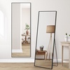 image:imageAmericanflat 24 Square Mirror  Hanging Mirrors with Durable Frame  Modern Mirror for Bathroom Bedroom Living Room  Mirrors for Wall Display and Home Decor  BlackBlack