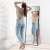 image:imageAmericanflat 24 Square Mirror  Hanging Mirrors with Durable Frame  Modern Mirror for Bathroom Bedroom Living Room  Mirrors for Wall Display and Home Decor  BlackBlack