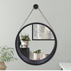 image:imageAmericanflat 24 Square Mirror  Hanging Mirrors with Durable Frame  Modern Mirror for Bathroom Bedroom Living Room  Mirrors for Wall Display and Home Decor  BlackBlack