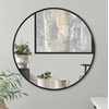 image:imageAmericanflat 24 Square Mirror  Hanging Mirrors with Durable Frame  Modern Mirror for Bathroom Bedroom Living Room  Mirrors for Wall Display and Home Decor  BlackBlack