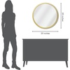 image:imageAmericanflat 24 Square Mirror  Hanging Mirrors with Durable Frame  Modern Mirror for Bathroom Bedroom Living Room  Mirrors for Wall Display and Home Decor  BlackGold