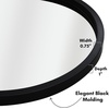 image:imageAmericanflat 24 Square Mirror  Hanging Mirrors with Durable Frame  Modern Mirror for Bathroom Bedroom Living Room  Mirrors for Wall Display and Home Decor  BlackBlack