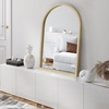 image:imageAmericanflat 24 Square Mirror  Hanging Mirrors with Durable Frame  Modern Mirror for Bathroom Bedroom Living Room  Mirrors for Wall Display and Home Decor  BlackDark Oak