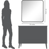 image:imageAmericanflat 24 Square Mirror  Hanging Mirrors with Durable Frame  Modern Mirror for Bathroom Bedroom Living Room  Mirrors for Wall Display and Home Decor  BlackBlack