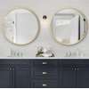 image:imageAmericanflat 24 Square Mirror  Hanging Mirrors with Durable Frame  Modern Mirror for Bathroom Bedroom Living Room  Mirrors for Wall Display and Home Decor  BlackGold