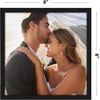 image:imageAmericanflat 24x30 Poster Frame  Slim Molding  Black  Polished plexiglass front hangs vertical or horizontal sawtooth hangers included secure turntab backingBlack