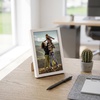 image:imageAmericanflat 24x30 Poster Frame  Slim Molding  Black  Polished plexiglass front hangs vertical or horizontal sawtooth hangers included secure turntab backingWhite