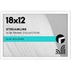 image:imageAmericanflat 24x30 Poster Frame  Slim Molding  Black  Polished plexiglass front hangs vertical or horizontal sawtooth hangers included secure turntab backingWhite