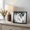 image:imageAmericanflat 24x30 Poster Frame  Slim Molding  Black  Polished plexiglass front hangs vertical or horizontal sawtooth hangers included secure turntab backingBlack