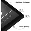 image:imageAmericanflat 24x30 Poster Frame  Slim Molding  Black  Polished plexiglass front hangs vertical or horizontal sawtooth hangers included secure turntab backingBlack