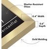 image:imageAmericanflat 24x30 Poster Frame  Slim Molding  Black  Polished plexiglass front hangs vertical or horizontal sawtooth hangers included secure turntab backingGold