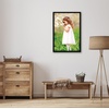 image:imageAmericanflat 24x30 Poster Frame  Slim Molding  Black  Polished plexiglass front hangs vertical or horizontal sawtooth hangers included secure turntab backingBlack