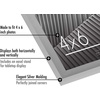 image:imageAmericanflat 24x30 Poster Frame  Slim Molding  Black  Polished plexiglass front hangs vertical or horizontal sawtooth hangers included secure turntab backingSilver