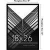image:imageAmericanflat 24x30 Poster Frame  Slim Molding  Black  Polished plexiglass front hangs vertical or horizontal sawtooth hangers included secure turntab backingBlack