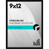 image:imageAmericanflat 24x30 Poster Frame  Slim Molding  Black  Polished plexiglass front hangs vertical or horizontal sawtooth hangers included secure turntab backingBlack