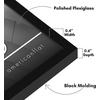 image:imageAmericanflat 24x30 Poster Frame  Slim Molding  Black  Polished plexiglass front hangs vertical or horizontal sawtooth hangers included secure turntab backingBlack