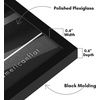 image:imageAmericanflat 24x30 Poster Frame  Slim Molding  Black  Polished plexiglass front hangs vertical or horizontal sawtooth hangers included secure turntab backingBlack