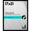 image:imageAmericanflat 24x30 Poster Frame  Slim Molding  Black  Polished plexiglass front hangs vertical or horizontal sawtooth hangers included secure turntab backingBlack