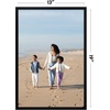 image:imageAmericanflat 24x30 Poster Frame  Slim Molding  Black  Polished plexiglass front hangs vertical or horizontal sawtooth hangers included secure turntab backingBlack