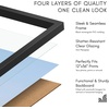 image:imageAmericanflat 24x30 Poster Frame  Slim Molding  Black  Polished plexiglass front hangs vertical or horizontal sawtooth hangers included secure turntab backingBlack