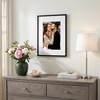 image:imageAmericanflat 24x30 Poster Frame  Slim Molding  Black  Polished plexiglass front hangs vertical or horizontal sawtooth hangers included secure turntab backingBlack