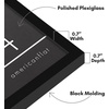image:imageAmericanflat 24x30 Poster Frame  Slim Molding  Black  Polished plexiglass front hangs vertical or horizontal sawtooth hangers included secure turntab backingBlack