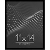 image:imageAmericanflat 24x30 Poster Frame  Slim Molding  Black  Polished plexiglass front hangs vertical or horizontal sawtooth hangers included secure turntab backingBlack