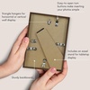 image:imageAmericanflat 24x30 Poster Frame  Slim Molding  Black  Polished plexiglass front hangs vertical or horizontal sawtooth hangers included secure turntab backingWalnut