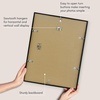 image:imageAmericanflat 24x30 Poster Frame  Slim Molding  Black  Polished plexiglass front hangs vertical or horizontal sawtooth hangers included secure turntab backingBlack