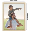 image:imageAmericanflat 24x30 Poster Frame  Slim Molding  Black  Polished plexiglass front hangs vertical or horizontal sawtooth hangers included secure turntab backingNatural Oak