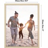 image:imageAmericanflat 24x30 Poster Frame  Slim Molding  Black  Polished plexiglass front hangs vertical or horizontal sawtooth hangers included secure turntab backingNatural Oak