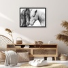image:imageAmericanflat 24x30 Poster Frame  Slim Molding  Black  Polished plexiglass front hangs vertical or horizontal sawtooth hangers included secure turntab backingBlack
