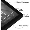 image:imageAmericanflat 24x30 Poster Frame  Slim Molding  Black  Polished plexiglass front hangs vertical or horizontal sawtooth hangers included secure turntab backingBlack