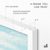 image:imageAmericanflat 24x30 Poster Frame  Slim Molding  Black  Polished plexiglass front hangs vertical or horizontal sawtooth hangers included secure turntab backingWhite