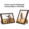 image:imageAmericanflat 24x30 Poster Frame  Slim Molding  Black  Polished plexiglass front hangs vertical or horizontal sawtooth hangers included secure turntab backingWalnut