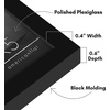 image:imageAmericanflat 24x30 Poster Frame  Slim Molding  Black  Polished plexiglass front hangs vertical or horizontal sawtooth hangers included secure turntab backingBlack