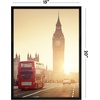 image:imageAmericanflat 24x30 Poster Frame  Slim Molding  Black  Polished plexiglass front hangs vertical or horizontal sawtooth hangers included secure turntab backingBlack