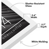 image:imageAmericanflat 24x30 Poster Frame  Slim Molding  Black  Polished plexiglass front hangs vertical or horizontal sawtooth hangers included secure turntab backingWhite