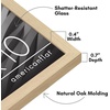 image:imageAmericanflat 24x30 Poster Frame  Slim Molding  Black  Polished plexiglass front hangs vertical or horizontal sawtooth hangers included secure turntab backingNatural Oak
