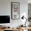 image:imageAmericanflat 24x30 Poster Frame  Slim Molding  Black  Polished plexiglass front hangs vertical or horizontal sawtooth hangers included secure turntab backingBlack